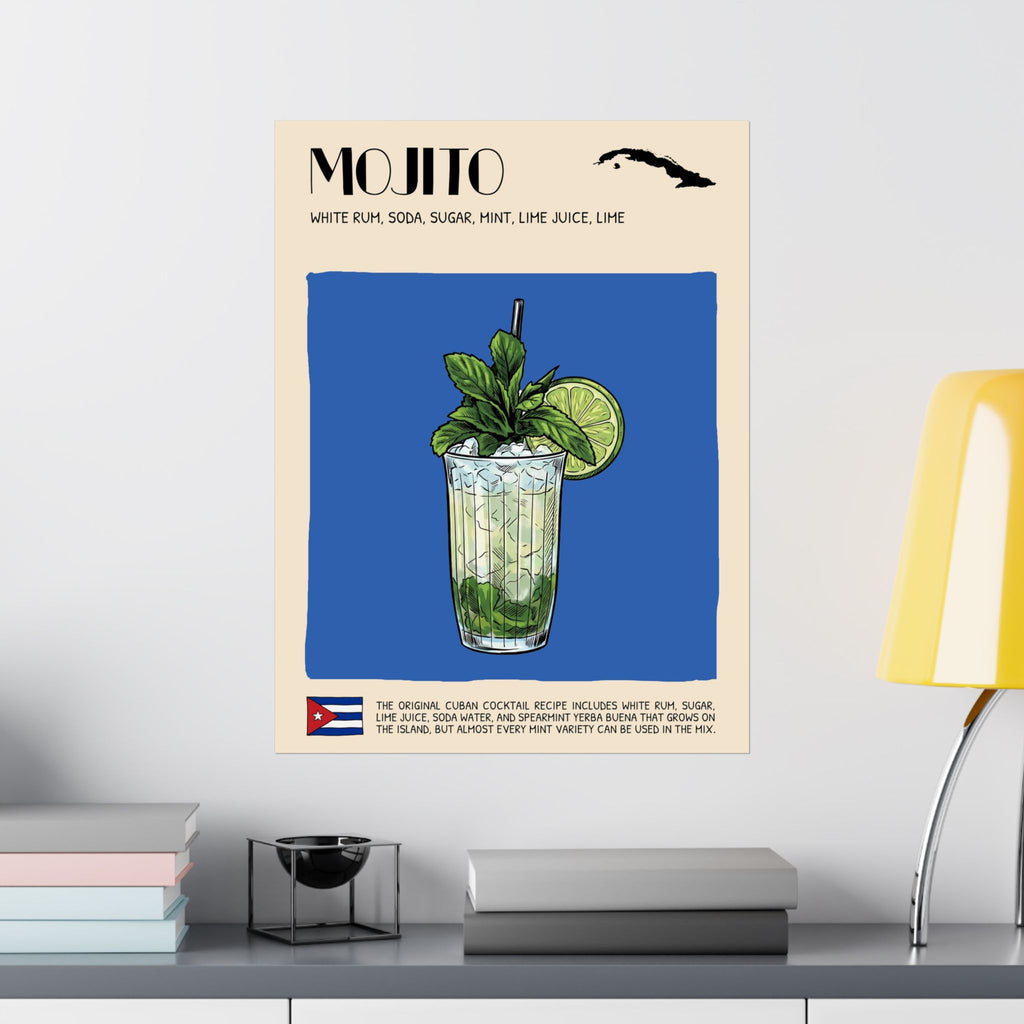 Mojito Poster — Cuban Cocktail Art Print