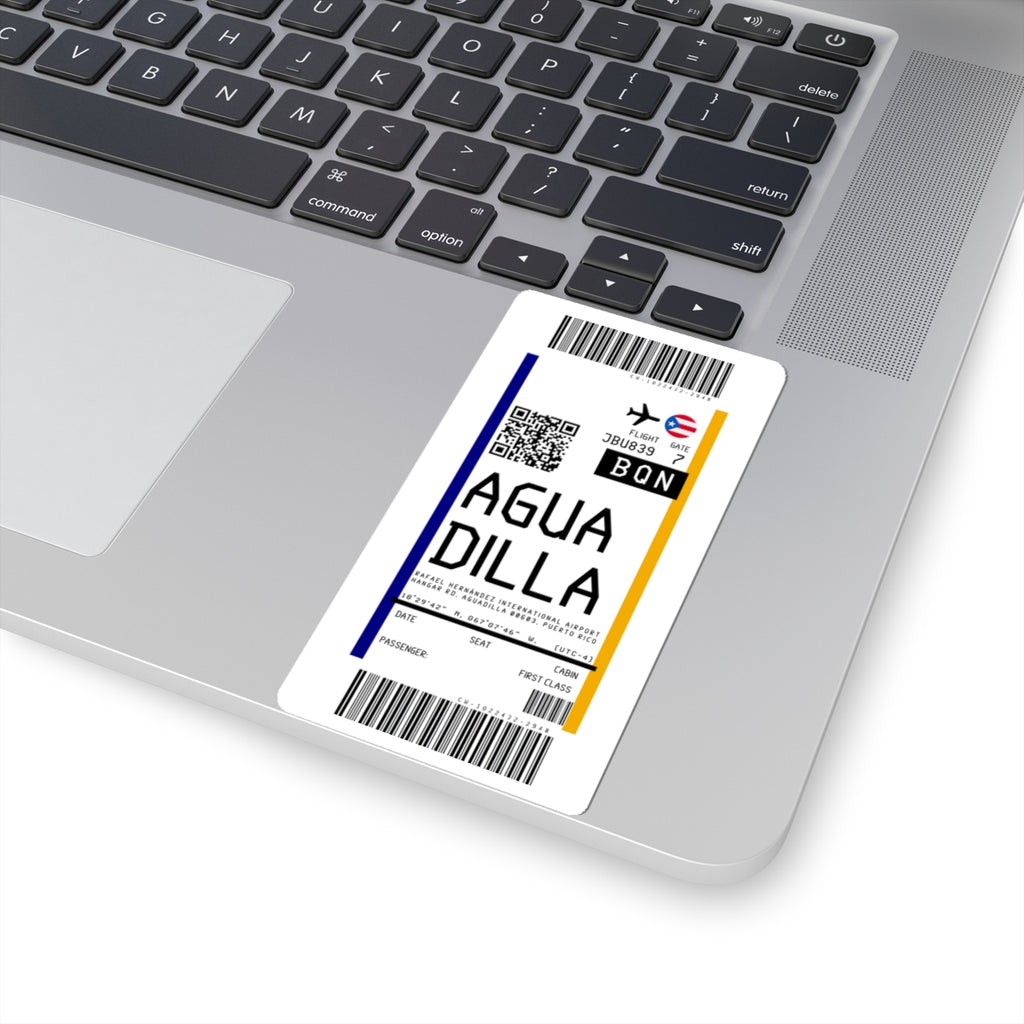 Rafael Hernández International Airport (BQN) Boarding Pass Sticker — Travel Luggage Decal