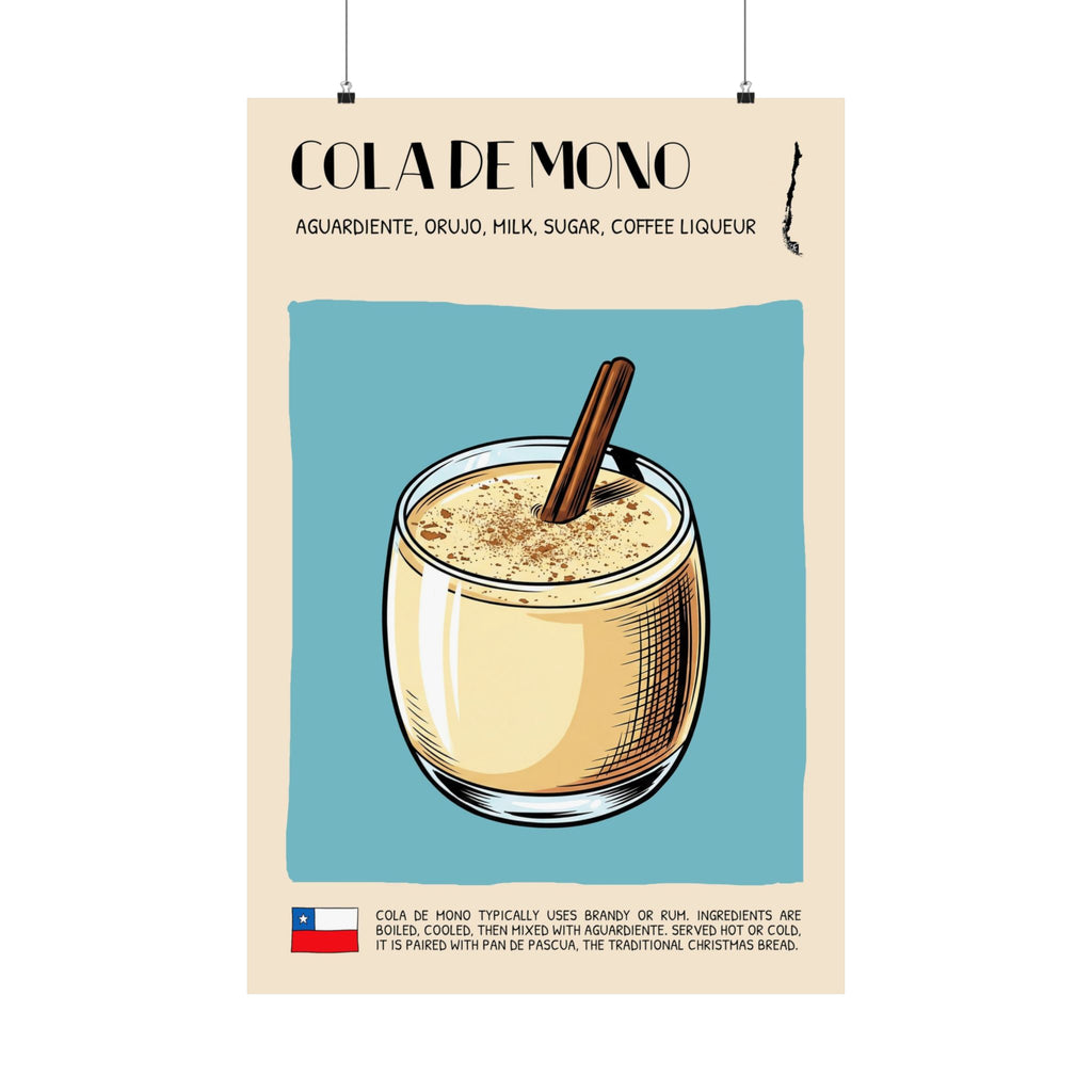 Cola de Mono Poster — Chilean Cocktail Art Print