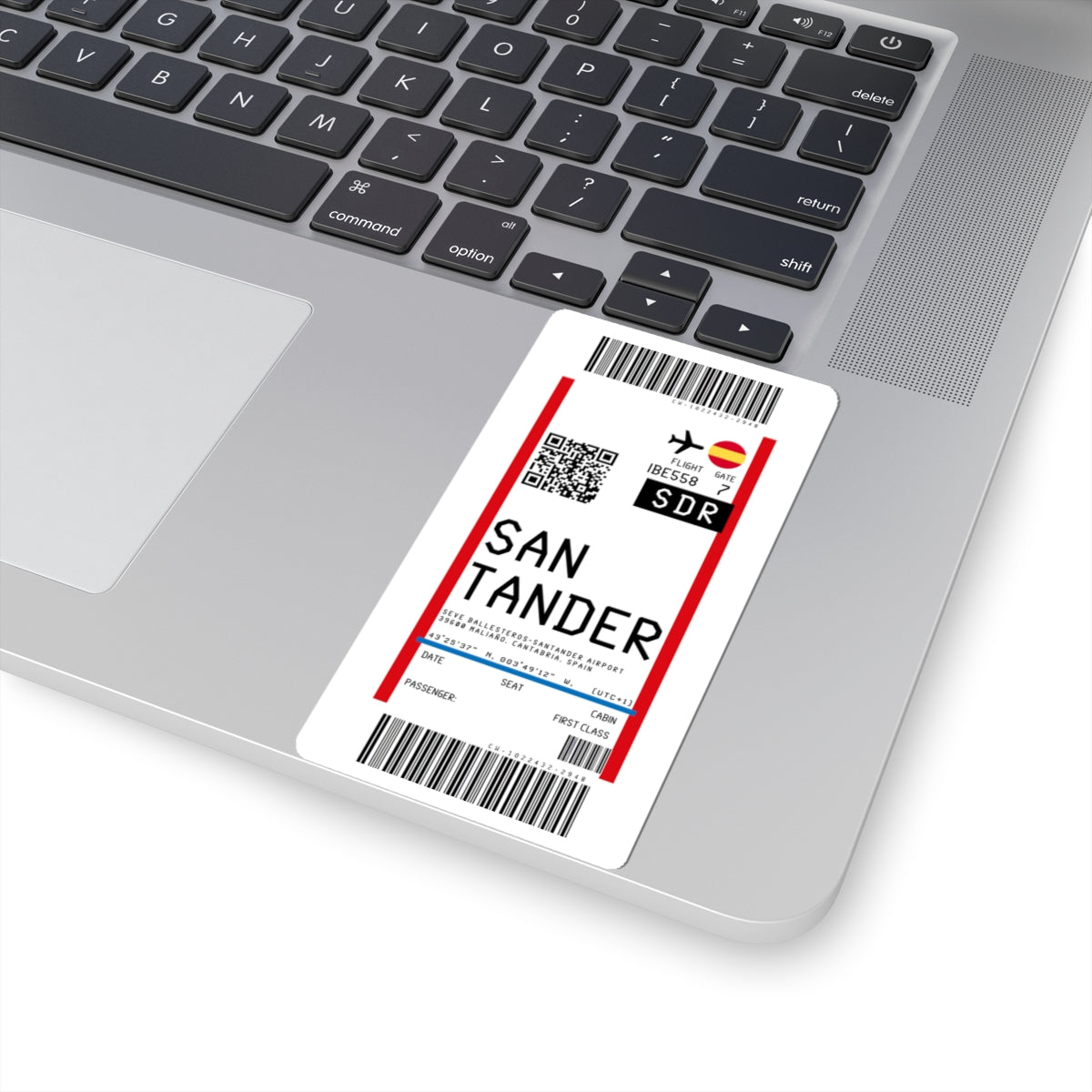 Santander Airport (SDR) Boarding Pass Sticker — Travel Luggage Decal