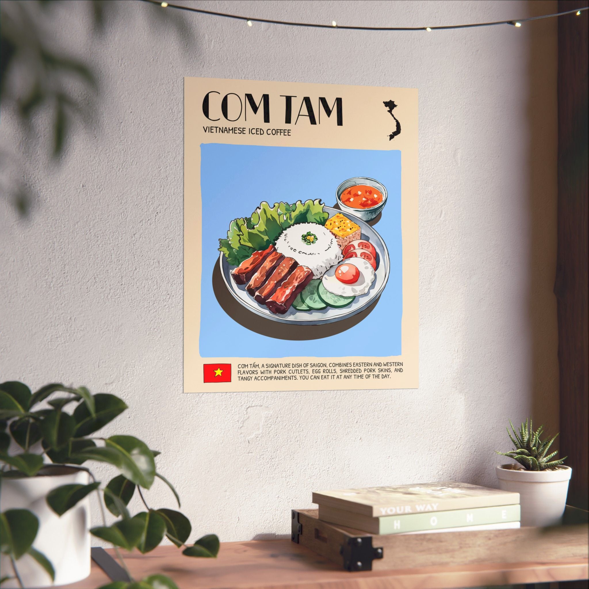 Com Tam Matte Poster — Vietnamese Food Kitchen Art