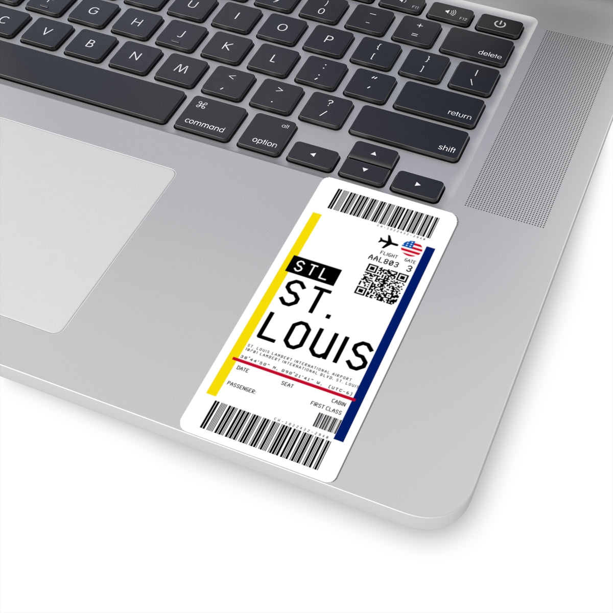 St. Louis Lambert International Airport (STL) Boarding Pass Sticker — Travel Luggage Decal
