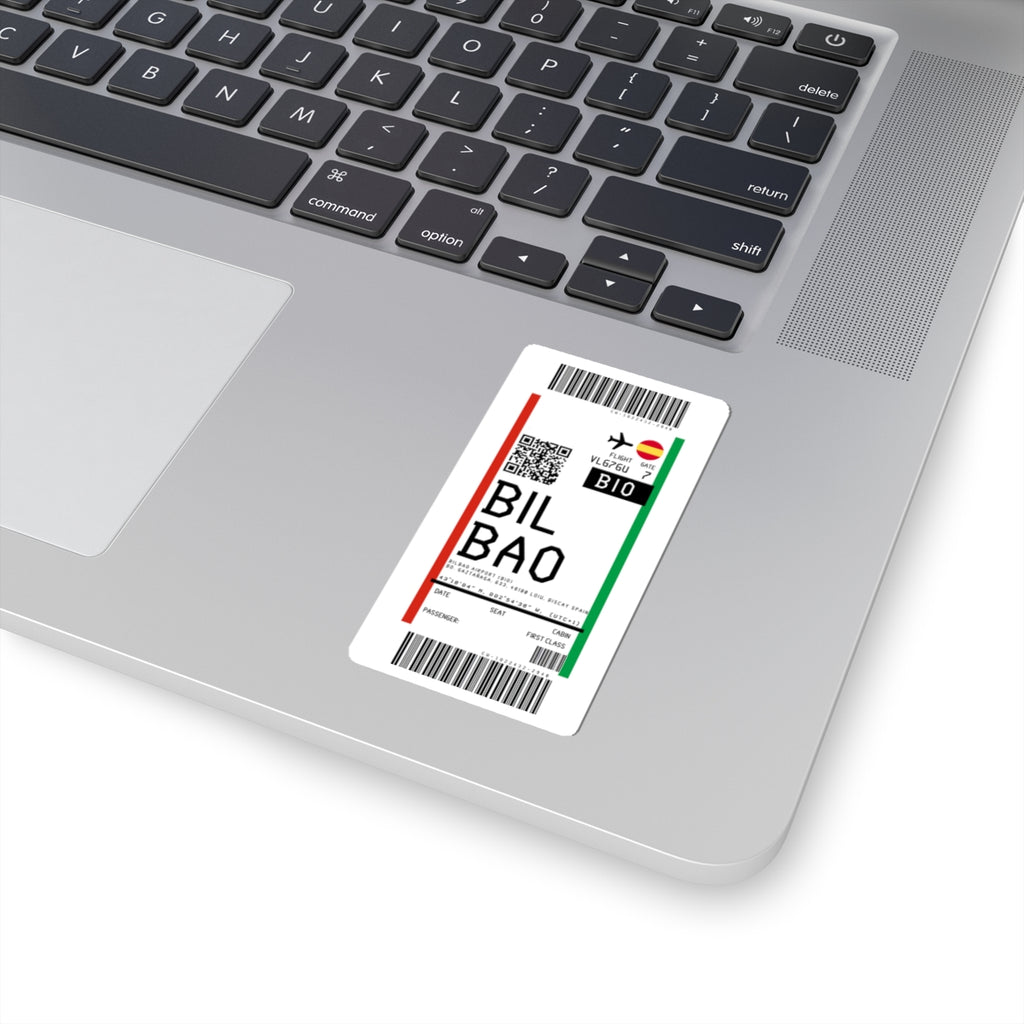 Bilbao Airport (BIO) Boarding Pass Sticker — Travel Luggage Decal
