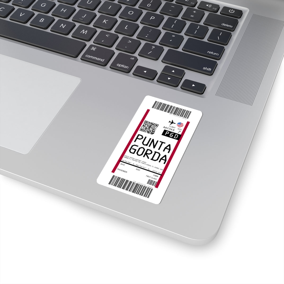 Punta Gorda Airport (PGD) Boarding Pass Sticker — Travel Luggage Decal