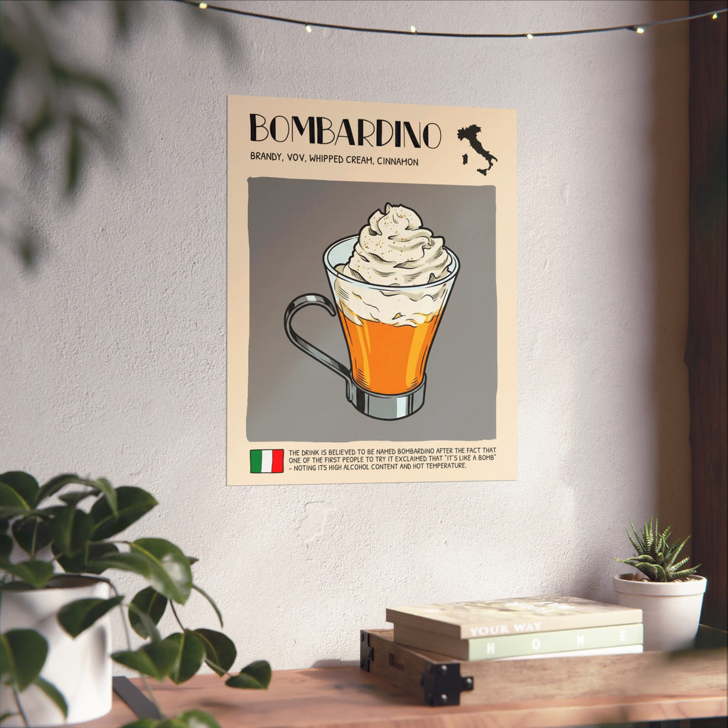 Bombardino Poster — Italian Cocktail Art Print