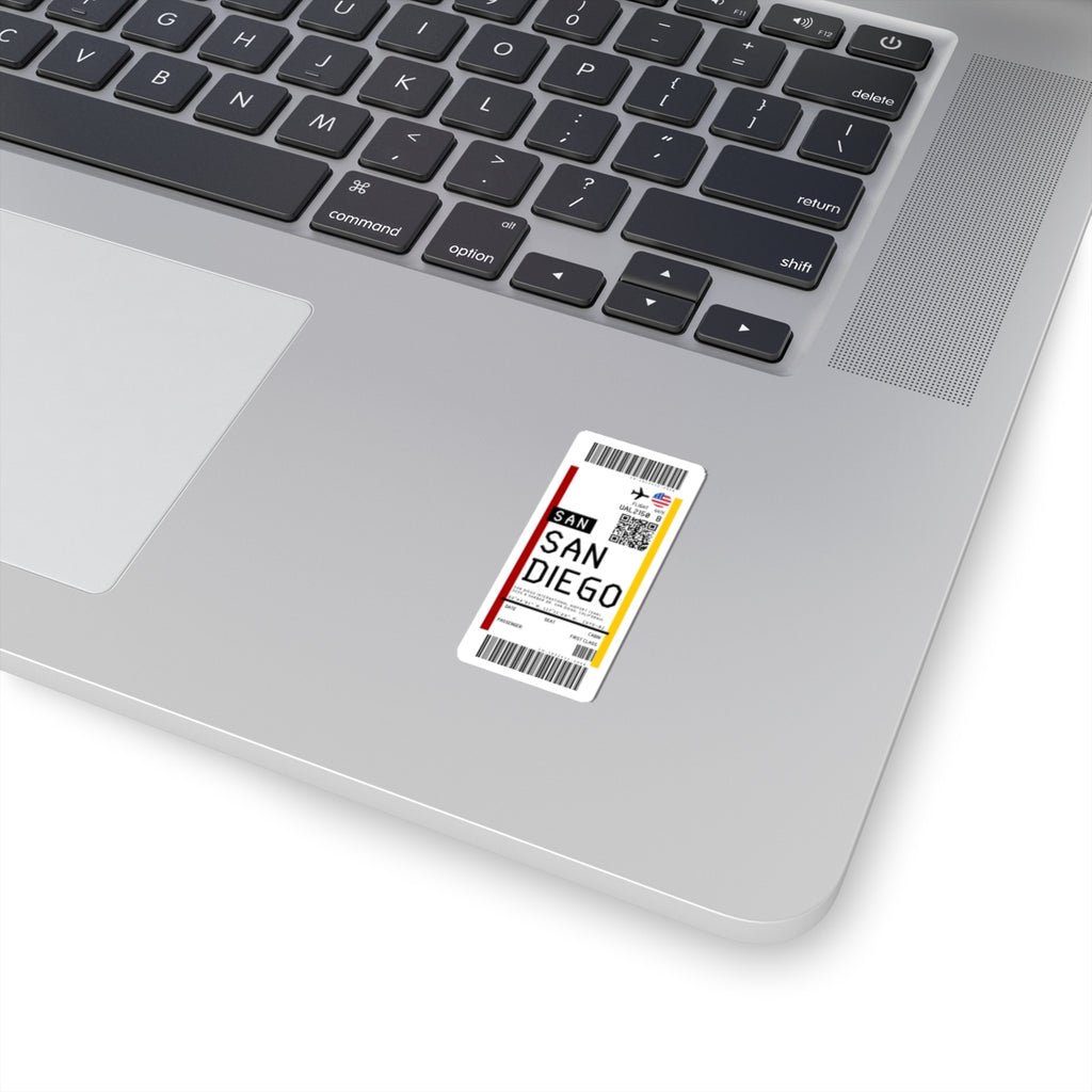 San Diego International Airport (SAN) Boarding Pass Sticker — Travel Luggage Decal