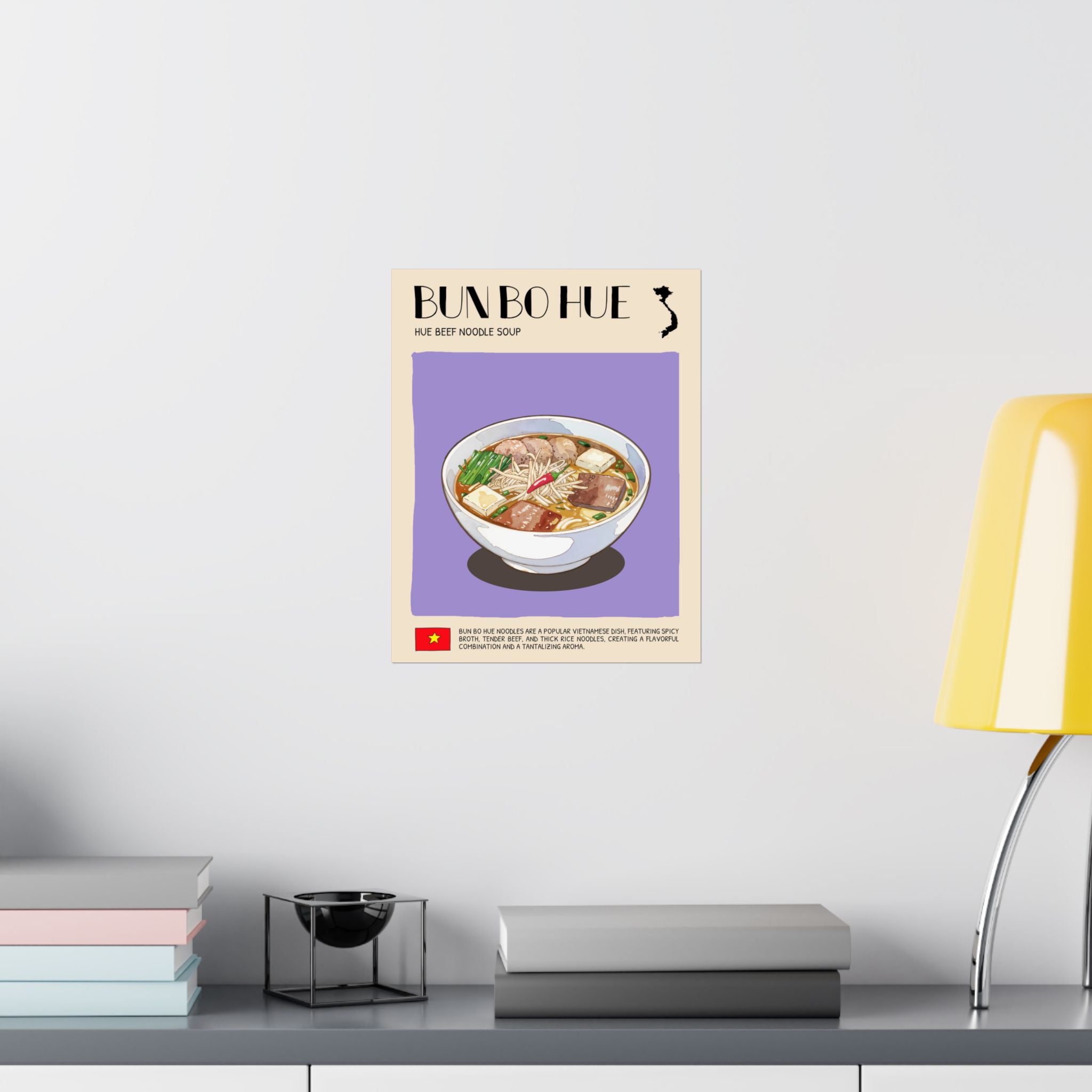 Bun Bo Hue Matte Poster — Vietnamese Food Kitchen Art