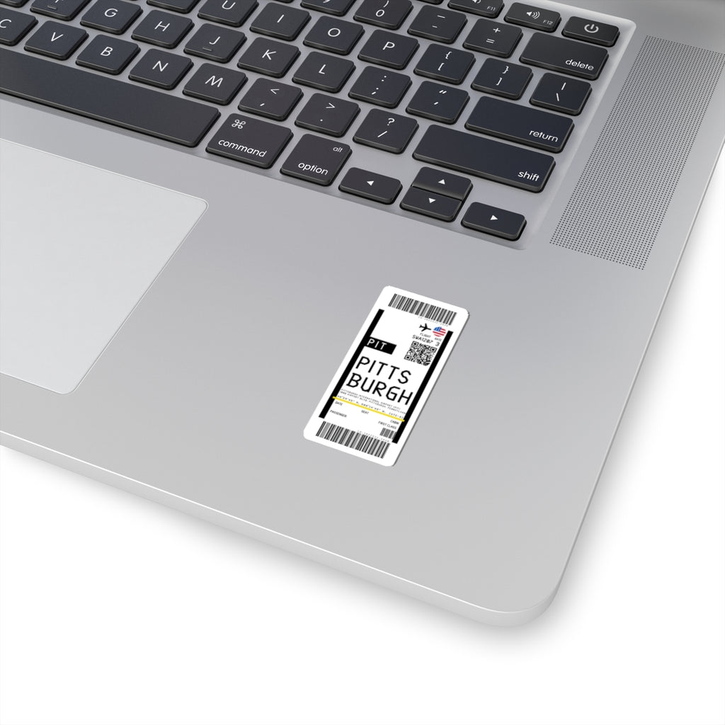 Pittsburgh International Airport (PIT) Boarding Pass Sticker — Travel Luggage Decal