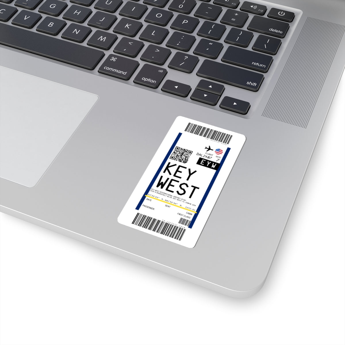 Key West International Airport (EYW) Boarding Pass Sticker — Travel Luggage Decal