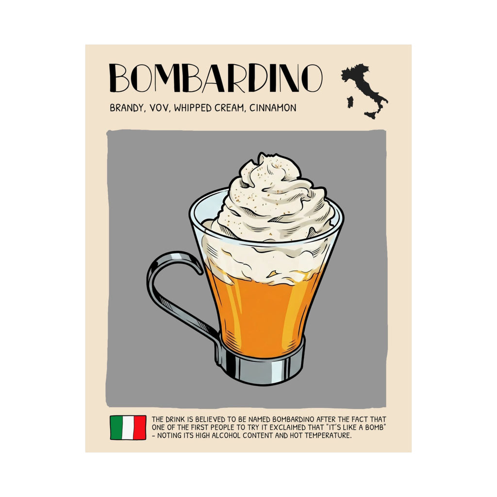 Bombardino Poster — Italian Cocktail Art Print
