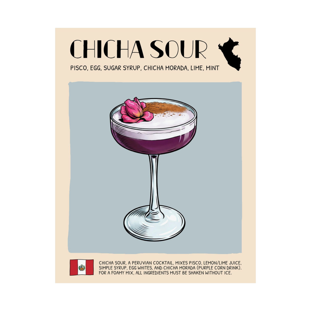 Chicha Sour Poster — Peruvian Cocktail Art Print