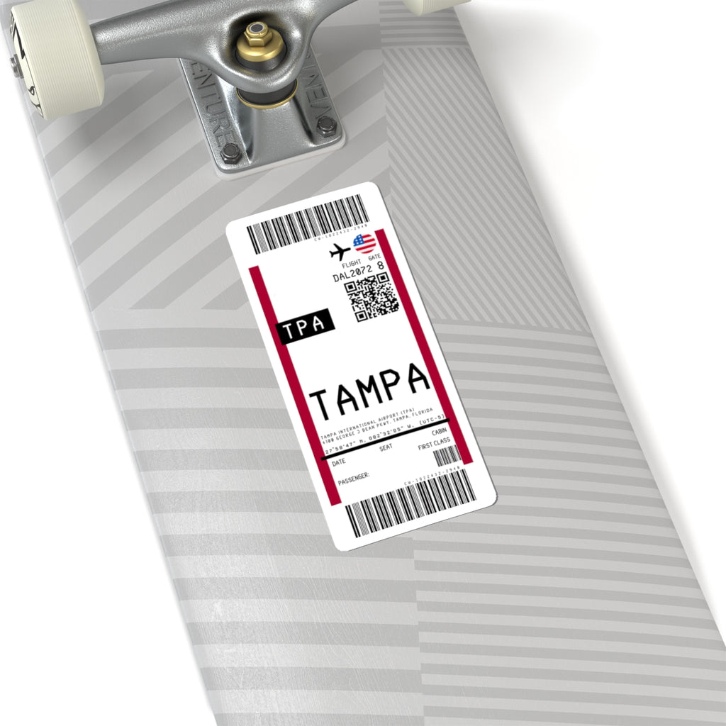 Tampa International Airport (TPA) Boarding Pass Sticker — Travel Luggage Decal