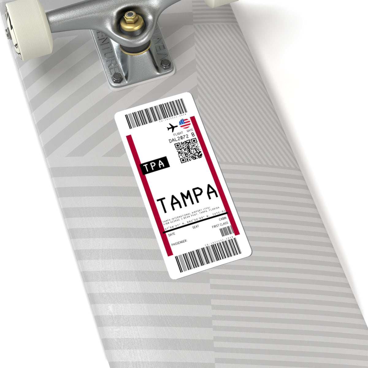 Tampa International Airport (TPA) Boarding Pass Sticker — Travel Luggage Decal