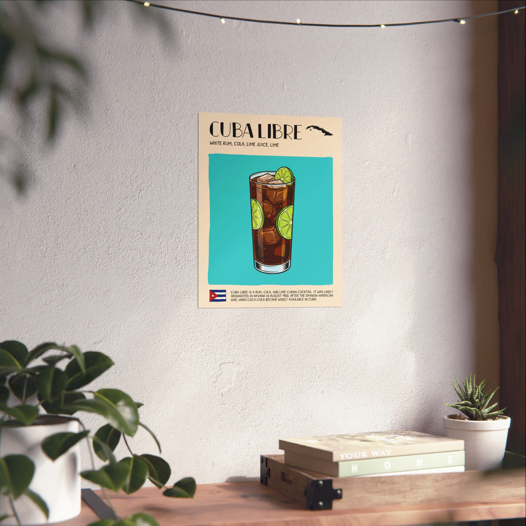 Cuba Libre Poster — Cuban Cocktail Art Print