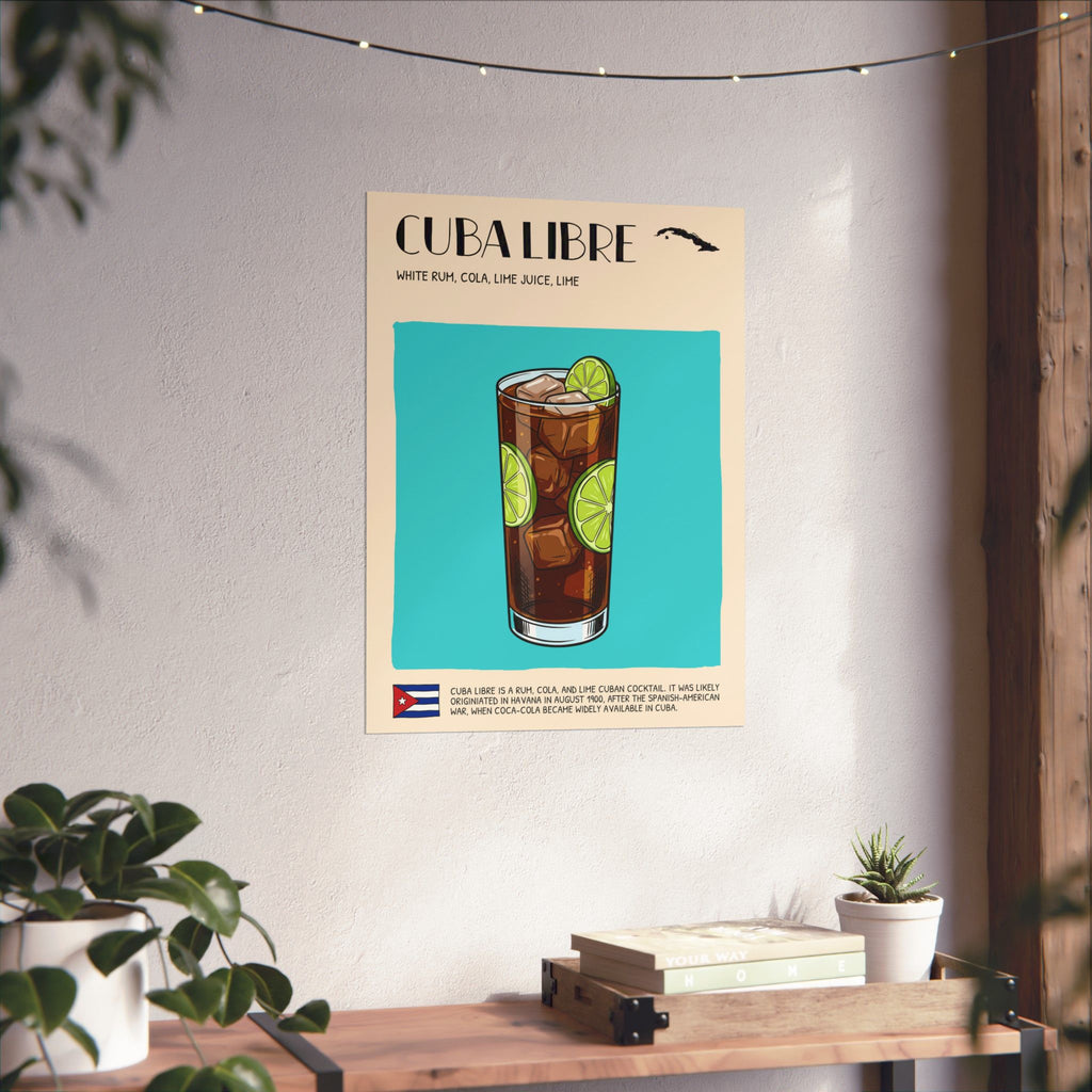 Cuba Libre Poster — Cuban Cocktail Art Print
