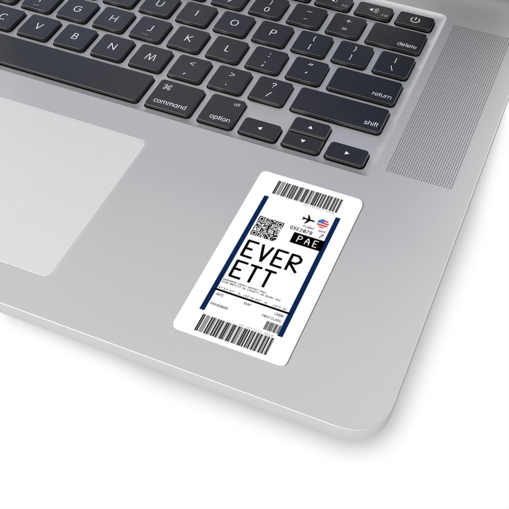 Paine Field International Airport (PAE) Boarding Pass Sticker — Travel Luggage Decal