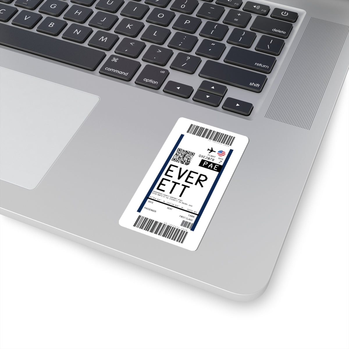 Paine Field International Airport (PAE) Boarding Pass Sticker — Travel Luggage Decal
