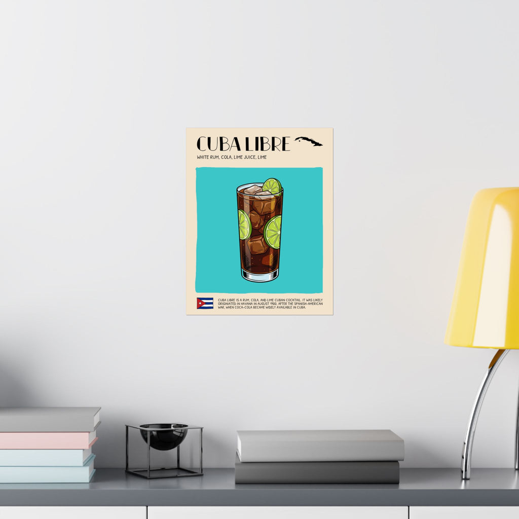 Cuba Libre Poster — Cuban Cocktail Art Print