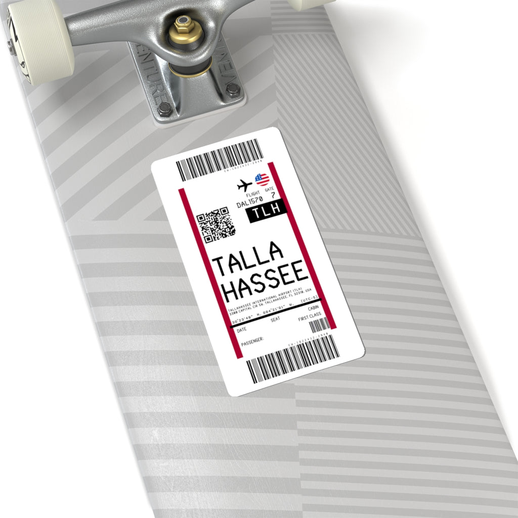 Tallahassee International Airport (TLH) Boarding Pass Sticker — Travel Luggage Decal