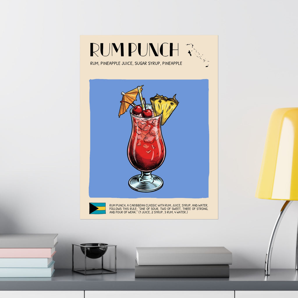 Rum Punch Poster — Bahamian Cocktail Art Print