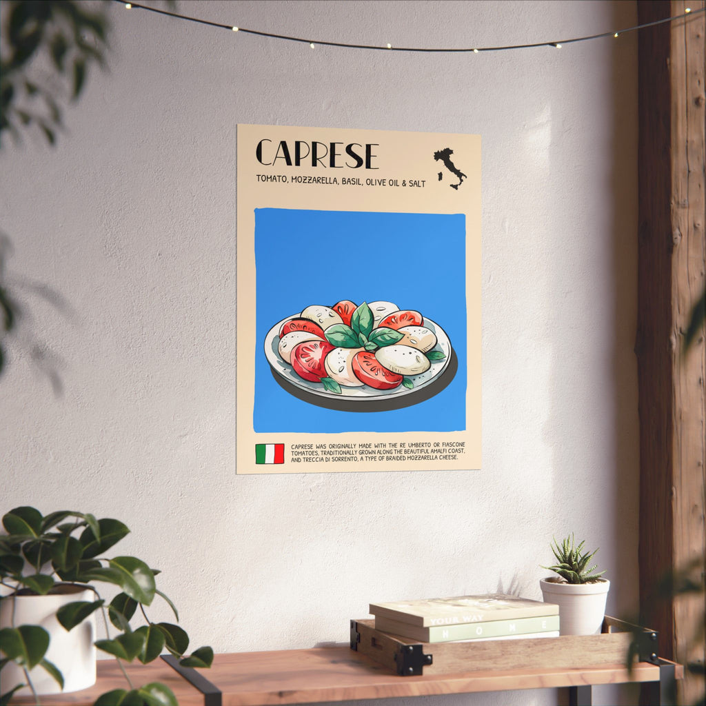Caprese Poster —  Kitchen Art Vertical Matte Print
