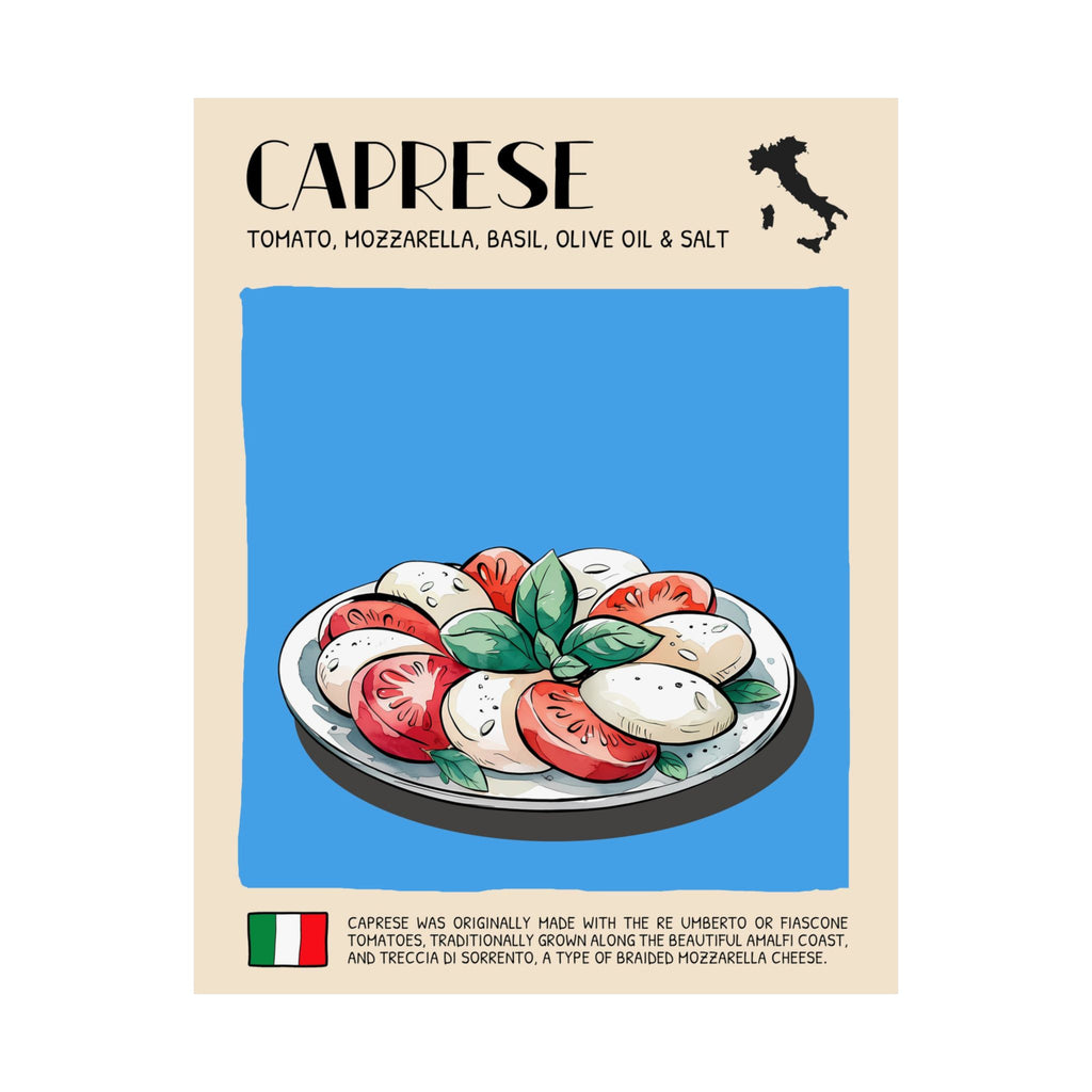 Caprese Poster —  Kitchen Art Vertical Matte Print