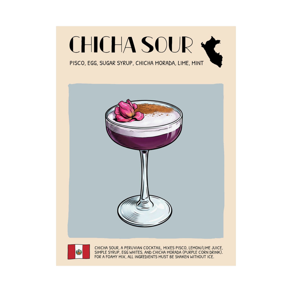 Chicha Sour Poster — Peruvian Cocktail Art Print