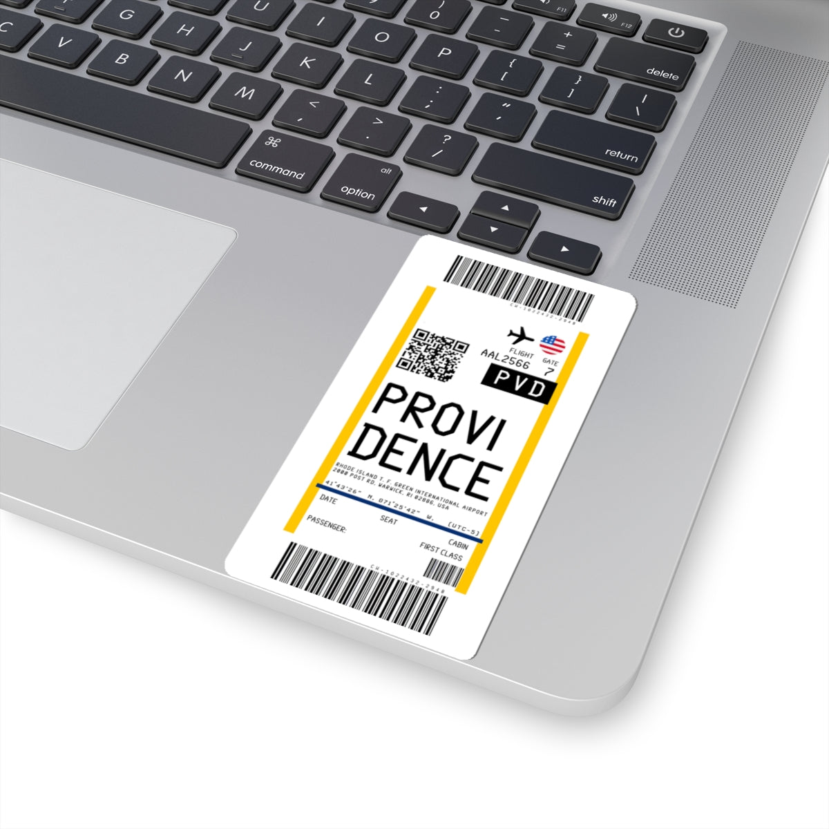 Rhode Island T.F. Green International Airport (PVD) Boarding Pass Sticker — Travel Luggage Decal