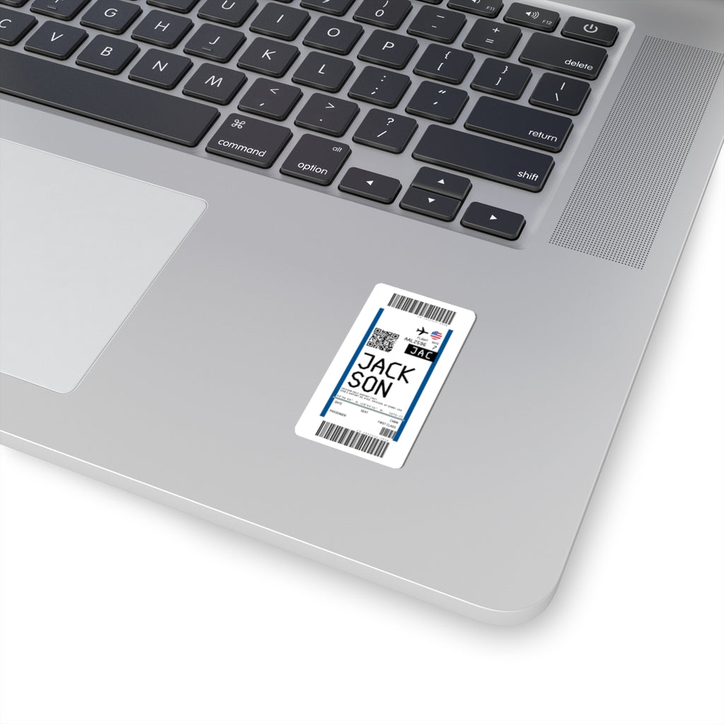Jackson Hole Airport (JAC) Boarding Pass Sticker — Travel Luggage Decal