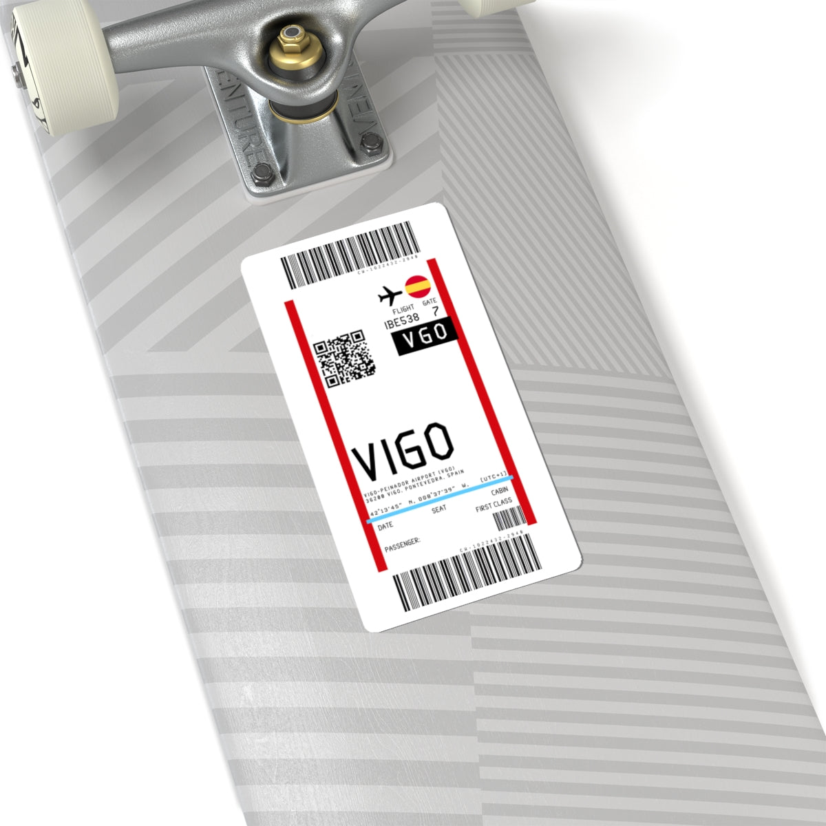 Vigo–Peinador Airport (VGO) Boarding Pass Sticker — Travel Luggage Decal