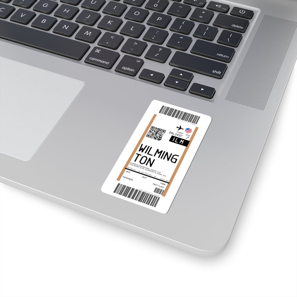 Wilmington International Airport (ILM) Boarding Pass Sticker — Travel Luggage Decal
