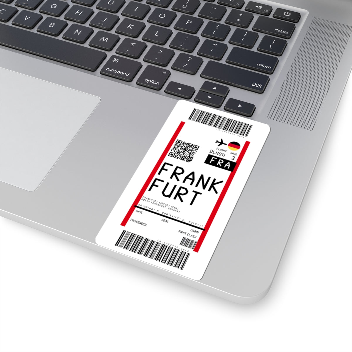 Frankfurt Airport (FRA) Boarding Pass Sticker — Travel Luggage Decal