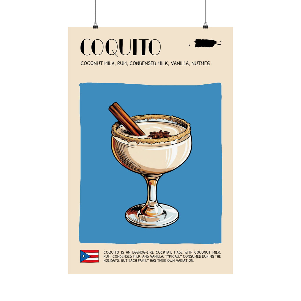 Coquito Poster — Puerto Rican Cocktail Art Print