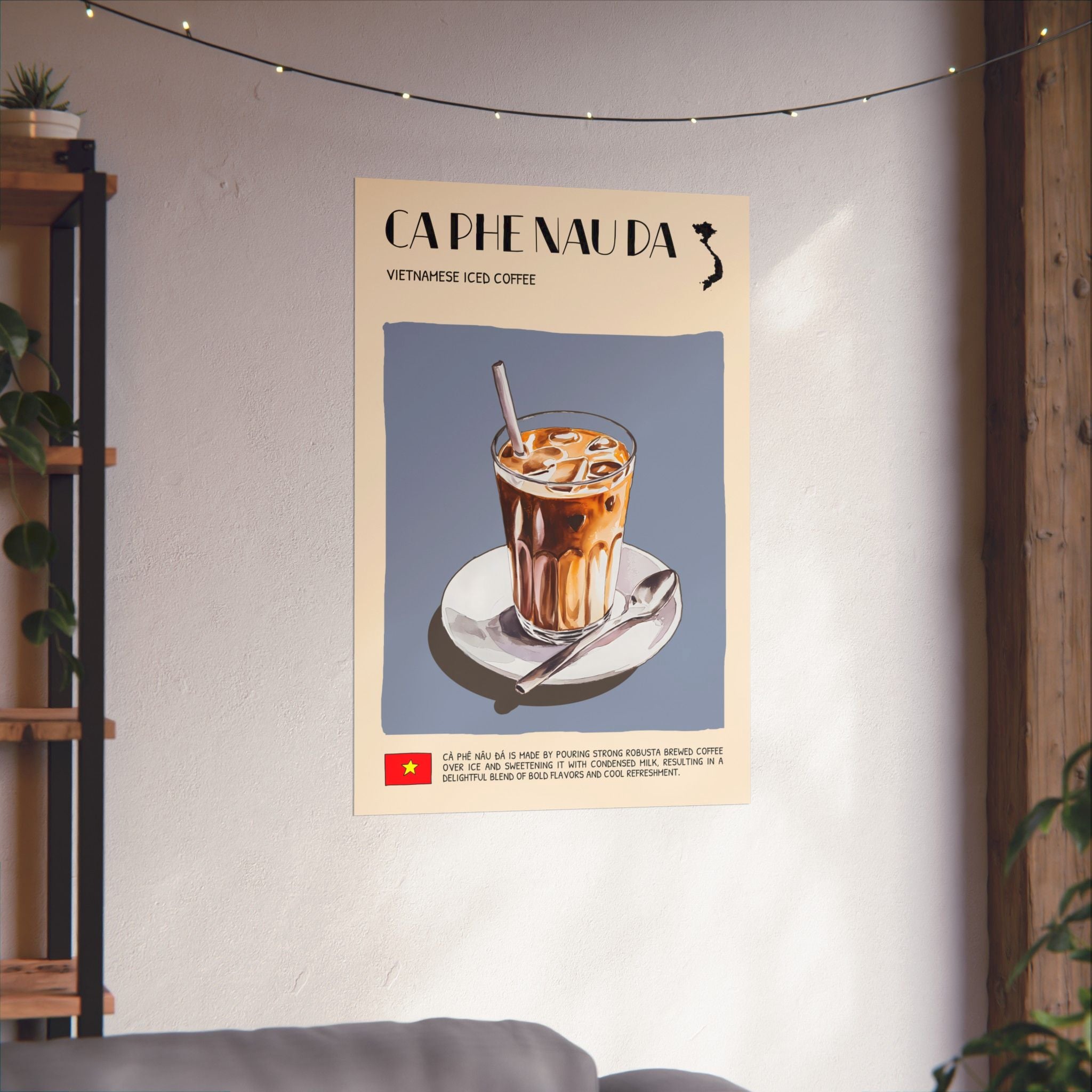 Ca Phe Nau Da Matte Poster — Vietnamese Food Kitchen Art