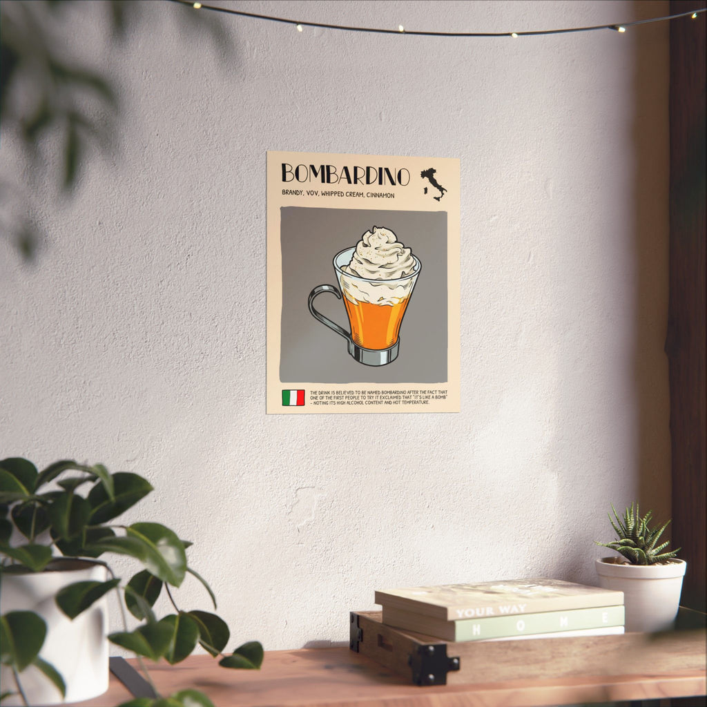 Bombardino Poster — Italian Cocktail Art Print