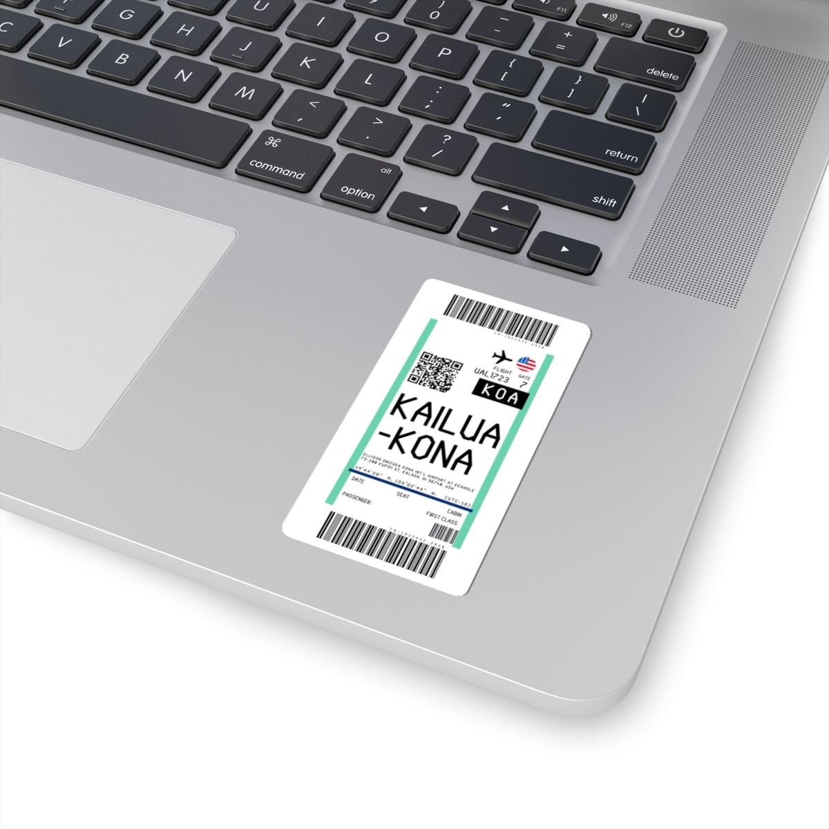 Ellison Onizuka Kona International Airport at Keāhole (KOA) Boarding Pass Sticker — Travel Luggage Decal