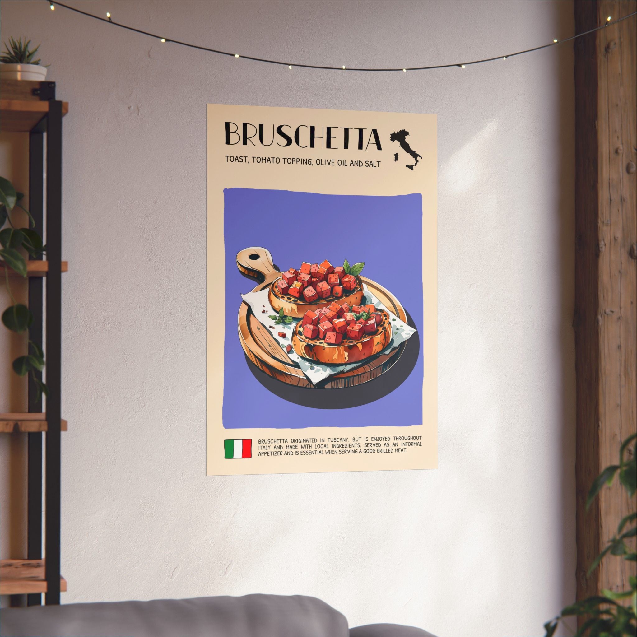 Bruschetta Poster —  Kitchen Art Vertical Matte Print