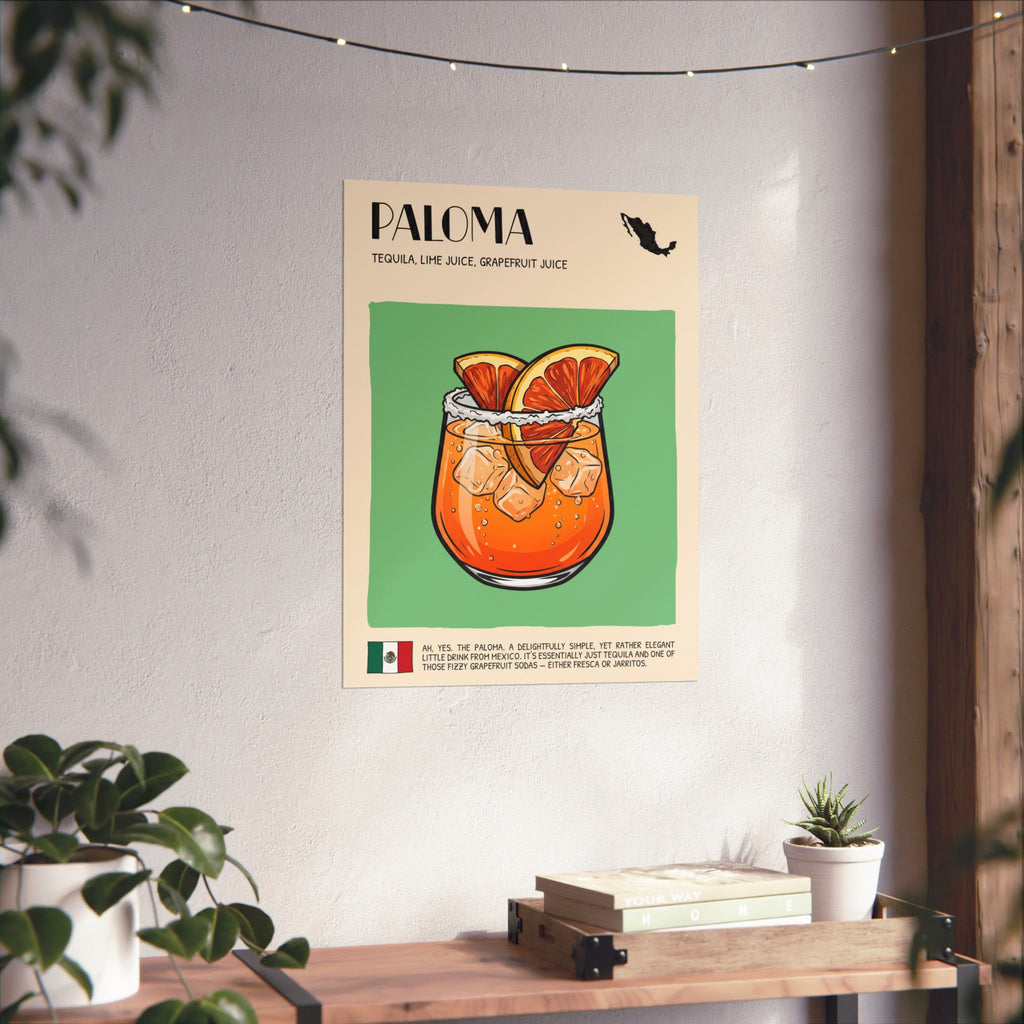 Paloma Poster — Mexican Cocktail Art Print