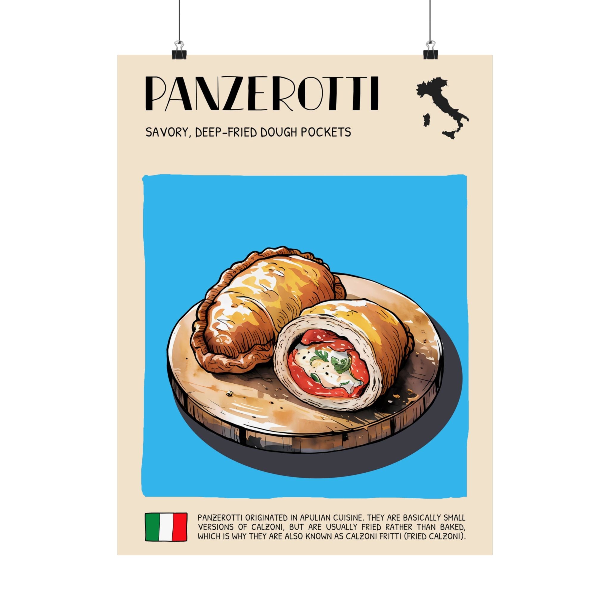Panzerotti Poster —  Kitchen Art Vertical Matte Print