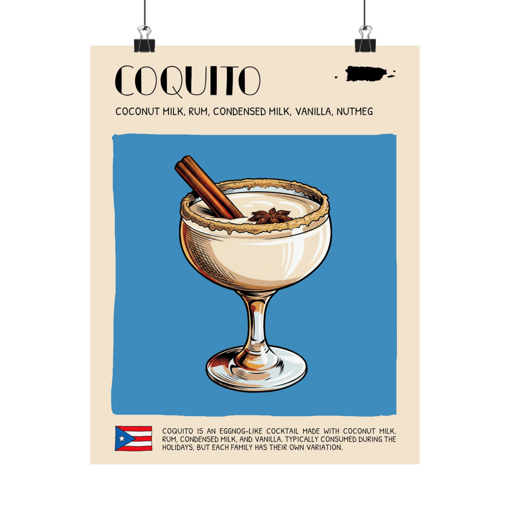 Coquito Poster — Puerto Rican Cocktail Art Print