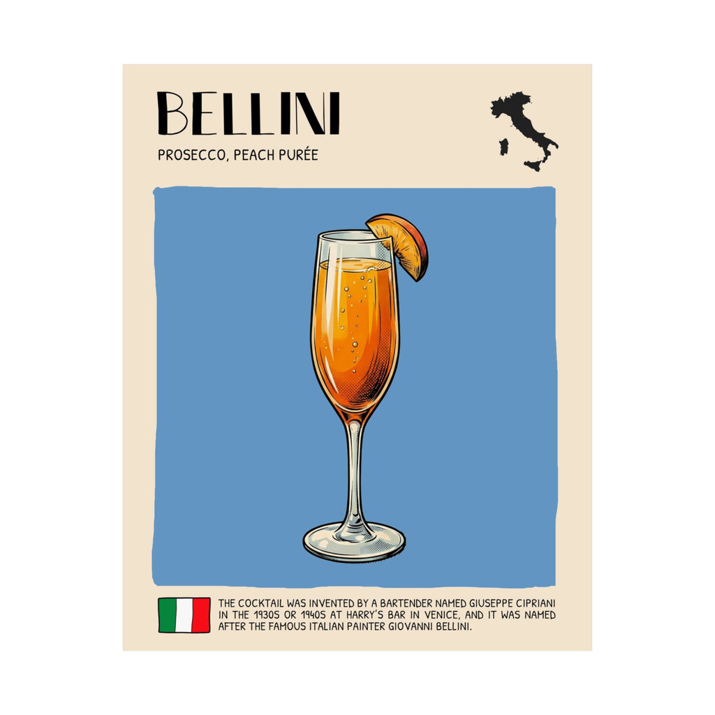 Bellini Poster — Italian Cocktail Art Print
