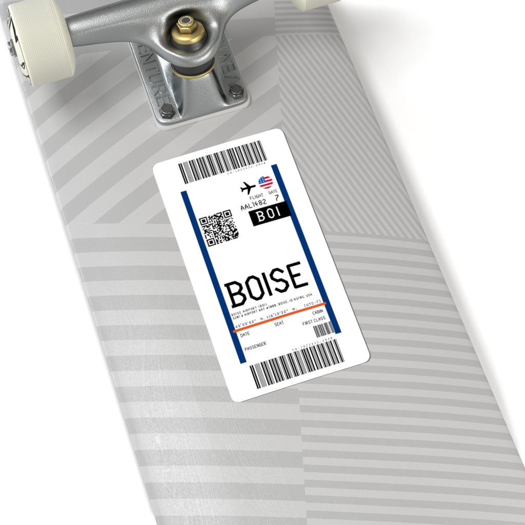 Boise Airport (BOI) Boarding Pass Sticker — Travel Luggage Decal