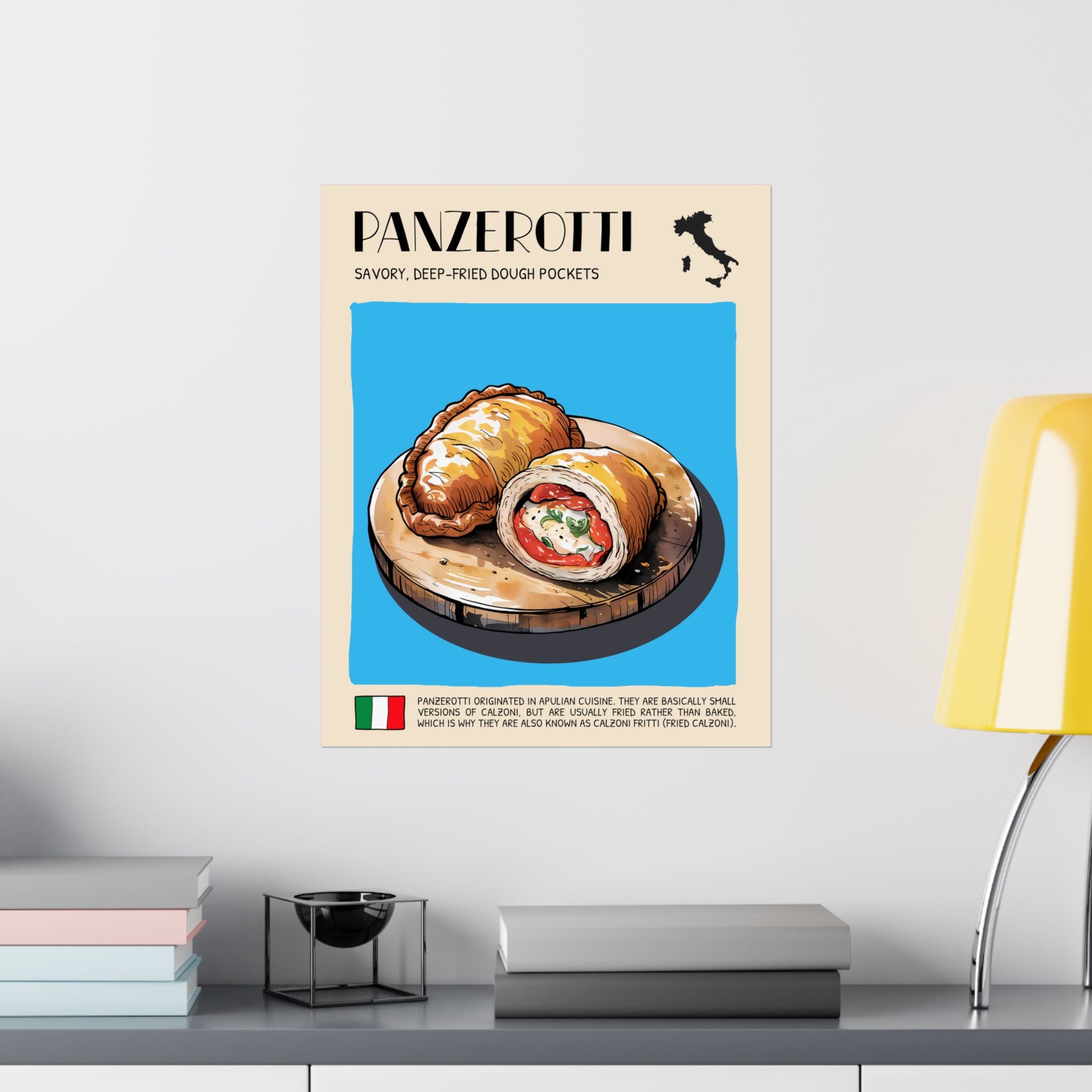 Panzerotti Poster —  Kitchen Art Vertical Matte Print
