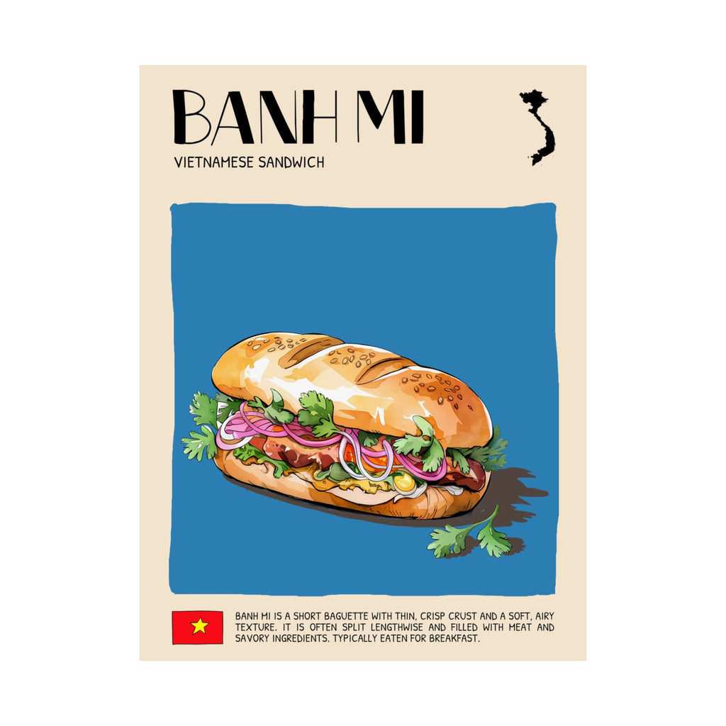 Banh Mi Matte Poster — Vietnamese Food Kitchen Art