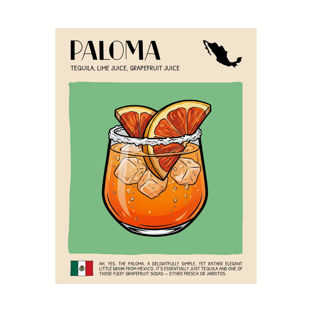 Paloma Poster — Mexican Cocktail Art Print