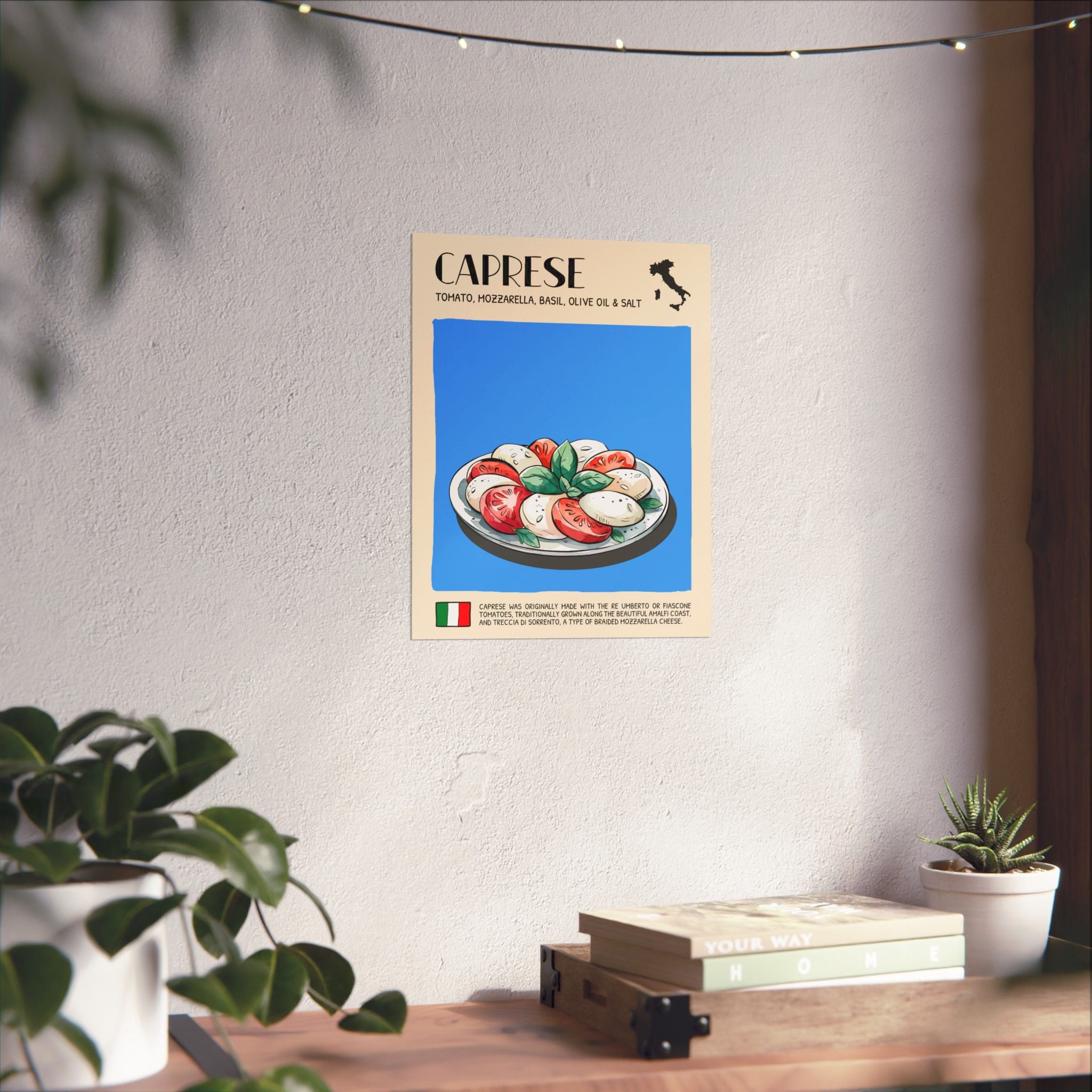 Caprese Poster —  Kitchen Art Vertical Matte Print