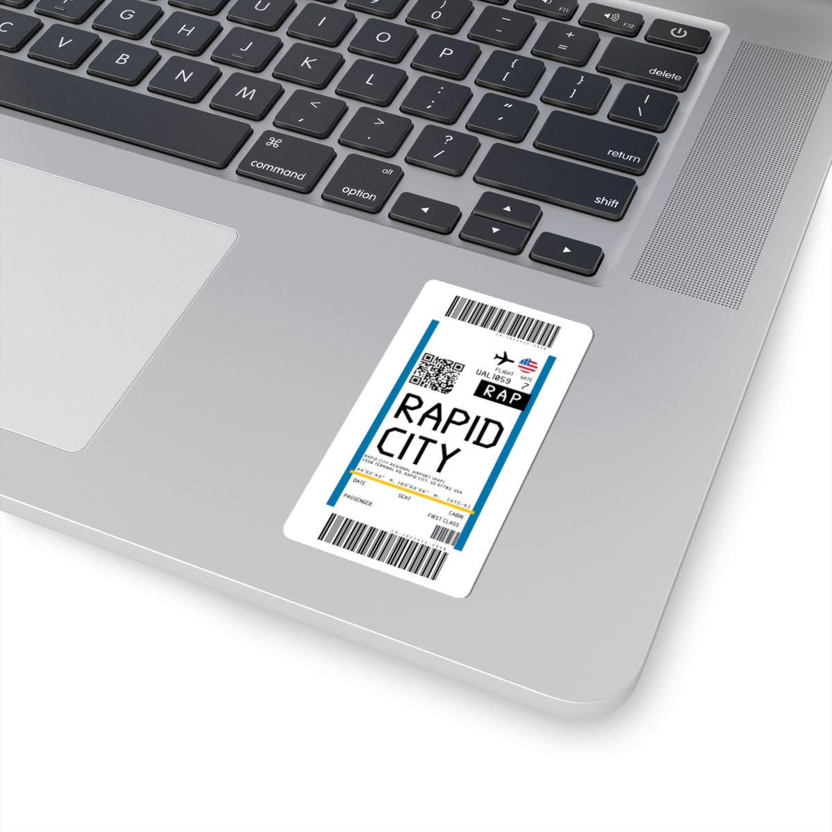 Rapid City Regional Airportt (RAP) Boarding Pass Sticker — Travel Luggage Decal