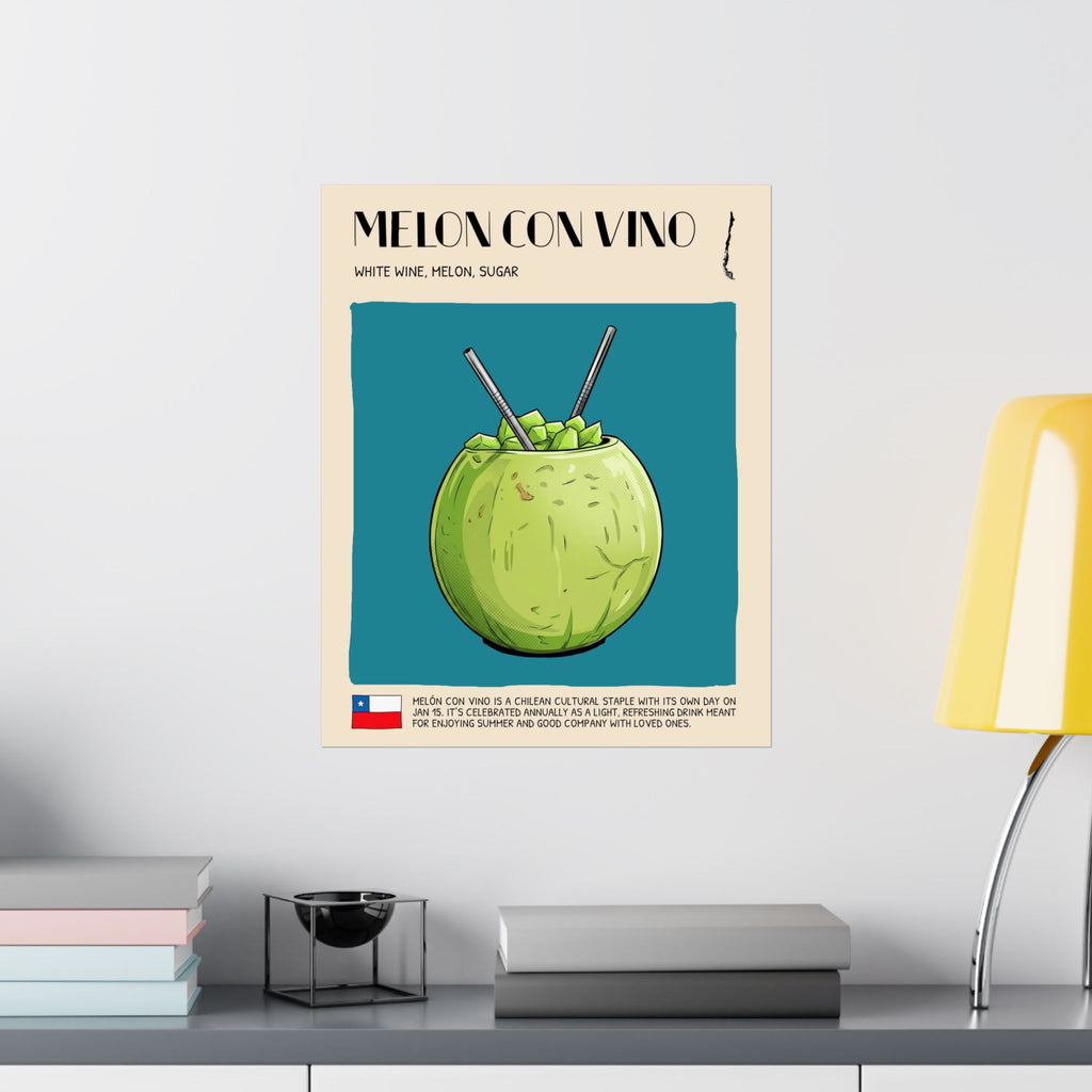 Melon con Vino Poster — Chilean Cocktail Art Print