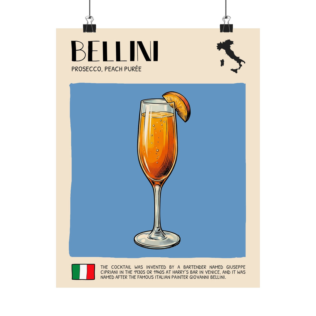 Bellini Poster — Italian Cocktail Art Print
