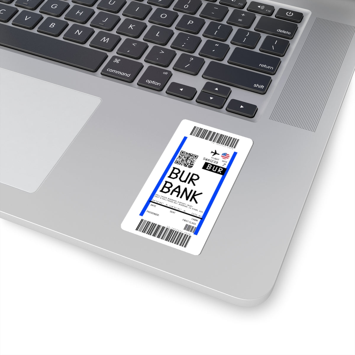 Hollywood Burbank Airport (BUR) Boarding Pass Sticker — Travel Luggage Decal